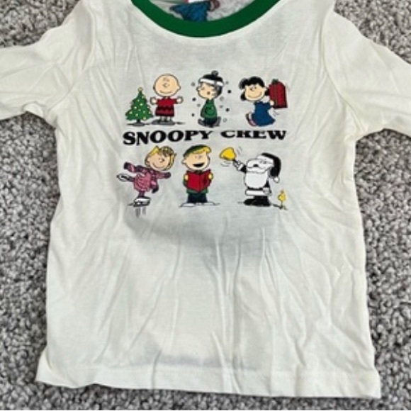 Kids 2-piece Christmas PJ Set SNOOPY Peanuts Pajamas Size 2T Fleece Pants NWT - Picture 3 of 8